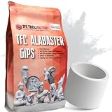 TFC Alabaster Gips, naturweiß, 5 kg I Gießmasse für Silikonformen, zum Bemalen und Modellieren, Handabdruck, Babybauch I
