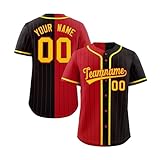 KONG JIMFAN Personalisiertes Baseball Trikot,Mit Eigenem Namen Nummer & Logo,Teamtrikot Für Herren Und Damen Unisex Personalisiertes Trikot Football Trikot Deutschland Tshirt(28)
