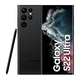 Samsung Galaxy S22 Ultra 5G Smartphone, 6.8 Zoll Dynamic AMOLED Display 2X, 120Hz, HDR10+, 108MP Kamera, 5.000 mAh Akku, Hybrid-SIM, Android 12 to 13 - Deutsche Version (256 GB, Schwarz)