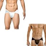 Traditionelle indische Unterwäsche Langot Lankot Lankot Lendenschurz Baumwolle Gym Unterhosen – (2 weiße + 2 schwarze Farben), Mehrfarbig, Weiß, Einheitsgröß