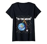 Damen Lustiges To The Moon - 'To The Moon' Meme Fail Pennystock T-Shirt mit V