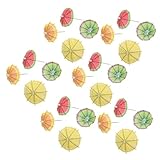 MOLUCKFU 40St Fruchtstäbchen einmalbesteck wegwerfgeschirr hochzeitsdekoration Cocktail-Dekoration Regenschirm Cupcake Essensstäbchen Aperitif-Picks im Restaurant Papierpicks H