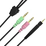GSP600 Kopfhörer Audio Kabel, GSP500 Aux Kabel Kompatibel mit Sennheiser Game ONE, Game Zero, PC373D, GSP670, GSP600, GSP500, GSP350 Kopfhörer auf Xbox One PS4 PC Smartphones, Nylon Klinkenkabel, 2
