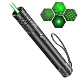 WELLXUNK Taschenlampe Aufladbar USB, Handheld Taschenlampe Klein, leistungsstark, Präsentationsgerät, mit 4 Lichtmodi, Grün [Energieklasse A++]