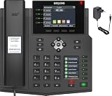 GEQUDIO GX5+ IP Telefon VoIP mit Netzteil – Bluetooth Schnittstelle – SIP & FritzBox, Telekom, Speedport kompatibel – 2X Farbdisplay, HD-Freisprechen, 30 Kurzwahltasten – Deutsche Anleitung (PDF)