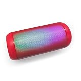 MLWSKERTY Kompatible Lautsprecher, wasserdicht, Stereo, kabellos, tragbar, mit LED-Licht, für den Außenb