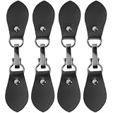 Healifty 4Pcs Leder Tab Verschluss Clip Halter Schnalle Verschluss Pin für Poncho Cape Cardigan Wrap Schal Zubehör Schw