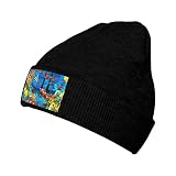 Tiger Knit Beanie Hat Schwarz, Winter Verdicken Warm Bequem Strickmütze für Frauen Männer Täglich Outdoor Reisen, Die Unterwasserwelt Tropischer Fisch, EinheitsgröÃŸ