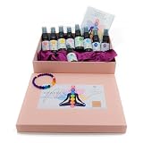 Thats me organic Chakrenbox mit 9 Sprays & Chakra Edelsteinarmband – Energetische Reinigung – Handmade Aura, Raum, Meditation & Yoga Spray in schöner Geschenkbox – Für Auraschutz & B