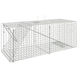 Sufrk Lebendfalle 64,5x25x26,5 cm Verzinktes Eisen Katzenfalle Lebendfalle Ratzfatz Leb