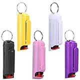 Pfefferspray Schlüsselanhänger, 5 Stück Selbstverteidigung Schlüsselanhänger Pfefferspray Keychain mit Schlüsselring für Frauen M