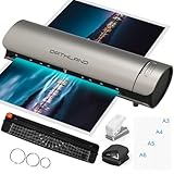 Orthland Laminiergerät A3 mit Laminierfolien 30 Stück für A3 A4 A5 A6, 9 in 1 Heiß und Kalt Laminiermaschine Set mit Papierschneider und Eckenabrunder für Büro, Schule und Zuhause, 80/125 M