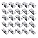 25 Stück Edelstahl Drahtklemme,Starke Silber Metall Kabelclips,Verzinkt Solarmodul Kabelklemmen,Anti-Rost Kabelhalter,Edelstahl Rostfreier Stahl Feder Kabelhalter für Anhänger,für Leitungen,Kab