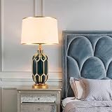Moderne Luxus-LED-Tischlampe, amerikanisches Keramik-Design für Wohnzimmer, Schlafzimmer, Villa, Hotel, stilvolle Nachttisch- und Schreibtischleuchte (Stil 4)