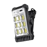 Generico Clip-Laterne mit 3 Modi und Sensor, Solar-Gartenleuchte mit Bewegungsmelder, für Garten, Schuppen, Garage, Deck, Markise, Hof,
