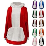 Warme Herren-Kapuzenpullover, Fleece-Hoodies für Herren, bequemes Kapuzen-Sweatshirt, Fleece-gefüttert, gestreift, Patchwork-Hoodie, stilvolle Farbe, Blcok, Kapuzenpullover, Weihnachtsmann-Sw