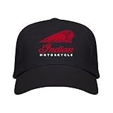 Genérico Schwarze Kappe mit Indian Motorcycle Logo für H