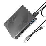 Avejjbaey Einfach zu bedienendes 6-in-1-Disc-Laufwerk für Notebook-Plugs und Play mit USB-Schnittstellen, keine externe Stromversorgung