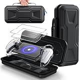 FYOUNG Tasche Zubehör für PlayStation Portal, Full Protection Bundle mit Schutz Glas Bildschirmschutz, klare Hülle, Hartschale Portable Reisetasche für PS5 Portal Remote Play