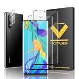 2+2 Stück Für Huawei P30 Pro Panzerfolie 2 Stück + Kamera Schutzfolie 2 Stück, Hüllefreundlich, 9H-Härte, Blasenfreie, Anti-Fingerabdruck, Klar HD Displayschutzfolie Für Huawei P30