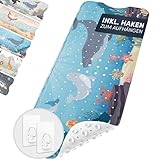 avakido® Badewannenmatte Kinder rutschfest - Inklusive 2 Haken zum Aufhängen - Badematte Kinder 100% BPA-Frei, Antirutschmatte Badewanne Kinder - schimmelresistent & maschinenwaschb