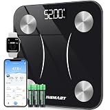 INSMART Personenwaage Digital, Waage personen mit Bluetooth, Körperfettwaage für BMI, Gewicht, Körperfett, Pulsschlag, Muskelmasse, Wasser, Protein, Skelettmuskel, Knochengewicht, BMR, usw