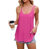 Spaghetti Top Damen Ärmellose Tanktops - Achselshirts Sommer Trägershirt Elegant Leicht Basic Tops Frauen Lässig Oberteile Camisole B