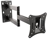 RICOO PC Monitor Wandhalterung Schwenkbar Neigbar für 17-33 Zoll, Halterung Wand S2911, Monitorhalterung, Bildschirmhalterung, Bildschirm Wandhalterung Monitor 27 Zoll, VESA 75 x 75, 100x100