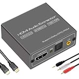 VEDINDUST HDMI Audio Extractor 4K60Hz HDMI Optisches Splitter Adapter Mit 3.5mm Stereo Unterstützung HDCP DTS 5.1 PCM EDID Management Für HDTV PS4 Blu-ray Amplifier Usw