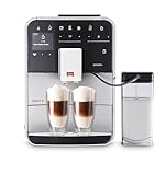 Melitta Barista T Smart - Kaffeevollautomat mit Milchsystem, Kaffeemaschine mit Mahlwerk, für z. B. Cappuccino oder Espresso, App Steuerung möglich, silber/schw