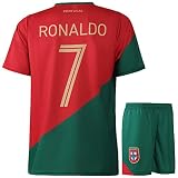 Portugal Trikot Set - Kinder und Erwachsene - Jungen - Fußball Trikot - Fussball Geschenke - Sport t Shirt - Sportbekleidung - Größe 140