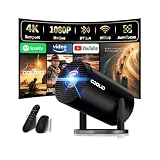 Mini Beamer Unterstützt 4K 1080P 2026 Neuer Tragbarer Projektor mit 5G WiFi 6 und BT 5.4, Beamer Klein Projektor mit Automatische Trapezialkorrektur 180 ° Drehung für HDMI/Tv Stick/USB/Laptop, Schw