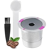AIYONG Wiederverwendbare Kaffeekapseln K Cup, Universelle Nachfüllbare K-Becher aus Edelstahl, Kompatibel mit Keurig 1.0 & 2.0 Kaffeemaschinen, Brauer, K-Becher mit Löffel und Bürste, Kap