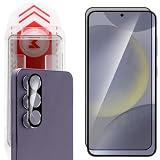 MONASAY Displayschutzfolie für Samsung Galaxy S24, 15,7 cm (6,2 Zoll), Kameraobjektivschutz, einfache Installation, HD-Anti-Spionage-Displayschutzfolie aus gehärtetem Glas mit Rahmen,