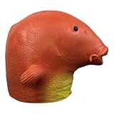 Generisch Realistische Goldfisch-latexmaske Mit Vollem Kopf, Party-cosplay Für Erwachsene, Halloween-kostüm, Party