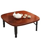 Japanischer klappbarer Bodentisch, Esstisch, zusammenklappbarer Couchtisch, niedriger Tisch zum Sitzen auf dem Boden, platzsparend, quadratischer Tatami-Tisch, kleiner Kotatsu-T