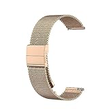 Metall Armbänder Kompatibel mit Amazfit Stratos 3 Armband für Damen Herren, Mesh Edelstahl Uhrenarmband Metall Ersatzarmband für Amazfit Stratos 3, Roség