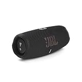 JBL Charge 5 Bluetooth-Lautsprecher in Schwarz – Wasserfeste, portable Boombox mit integrierter Powerbank – Eine Akku-Ladung für bis zu 20 Stunden kabellosen Musikg