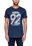 s.Oliver RED Label Herren Jerseyshirt mit Vintage-Print Navy 3XT