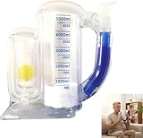 5000ml Incentive Spirometer Lungentrainer, Tiefatmungstrainer mit Durchflussanzeige, Atemtrainer Lungentrainer, für Atemübungen, postoperative Erholung