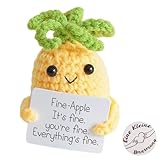 1PCS Positiv Potato Funny Cute Aufmunterung Geschenke,Positive Geschenke Pocket Hug Knitted Wool Pineapple for Birthday Gift,Geschenk Für Die Beste Freundin,Geburtstagsgeschenk,Mit Glücksbring