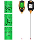flintronic 5 in 1 Bodentester pH-Meter, PH Wert Messgerät Boden, für Bodenfeuchtigkeit/PH Wert/Sonnenlicht/Licht, Feuchtigkeitsmesser, für Pflanzenerde, Garten, Bauernhof, Rasen, Gemüseg