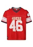 Recovered San Francisco 49ers Dark Red NFL Oversized Jersey Trikot Mesh Relaxed Top - 4XL