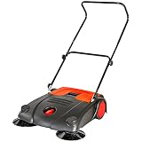 tectake® 401123 Kehrmaschine manuell, Kehrbreite 70 cm, höhenverstellbare Handkehrmaschine, 20L Schmutzb