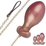 Analplugs Buttplug Mit 62 Cm Kette T Boden Design Für Prostata Massage Analdildos Analkugeln Extra Groß Dicker Dildo Für Intensives Vergnügen Männer Frauen Anfänger HXLXW（M）