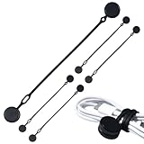 Kabelbündelband | 5 Stück Computerkabel-Organizer | Multifunktionales Silikon-Computerkabelband, wiederverwendbare Kabelbinder für die S