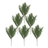 Künstliche Kiefernzweige mit grünen Nadelblättern – 17,7 Zoll grüner Kiefernstamm, Weihnachtszweige der Norfolk-Kiefer, künstliche Zweige der Norfolk-Kiefer für Weihnachten, Weihnachtsgrünzweige der N