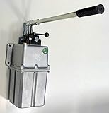 Uzman-Versand 45ccm Hydraulik Handpumpe mit 5 liter Tank doppeltwirkend + Handhebel, Hydraulikpumpe Hydraulische Hand-hebel-Pumpe Manuell Hydraulikhandpumpe hydraulikö