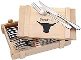 WMF 12tlg Steakbesteck IN HOLZKASSETTE, N