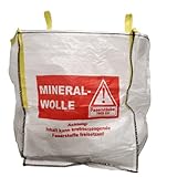 Lacers Big Bags | mit 4 Schlaufen | Traglast - 150 Kilogramm | Mineralwolle, MIWO | Schüttgutbehälter, Transportsack, Entsorgungssack | 90x90x110 cm (10)